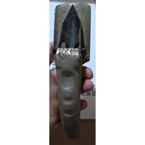 Vintage Brookins Mishawaka Indiana Metal Oil Can Pour Spout with Cutter Tool